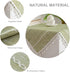 24 24 Inch Rustic Bedside Square Small Tablecloth Striped Embroidered Washable Sage Green Table Cover Farmhouse