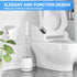 Toilet Brush and Holder with 304 Stainless Steel Handle, Space Saving Toilet Bowl Scrubber for Bathroom Cleaning (2,
