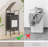 Laundry Hamper with Lid,Rolling Laundry Basket with Wheels,Metal Frame Sorter with Top Shelf and Removable Launddry