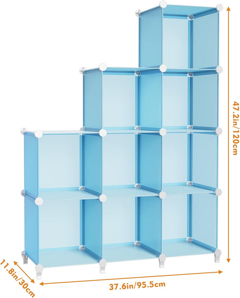 HOMIDEC 9-Cube Closet Organizer, Portable Storage Shelves for Clothes, Closet Organizer for Garment Racks, Wardrobe,