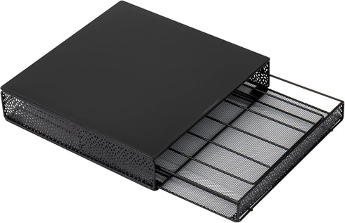 Mind Reader Single Serve Coffee Pod Drawer, 36 Pod Capacity, Metal Organizer (Black)