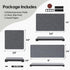 Razborci 3PCS Counter Gray,9"x 3.5" Water Absorbing Soap Dish Sponge Holder, Diatomite Stone Drying Tray Mat Sink Caddy
