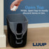 2.5 STORi Luup Trash Can (Black) - Reuse Grocery Bags - Plastic Garbage Container for Bathroom, Vanity, Laundry Room