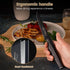 Set of 8 Stainless Steel Steak Knives, Serrated and Dishwasher Safe, Elegant Black Design