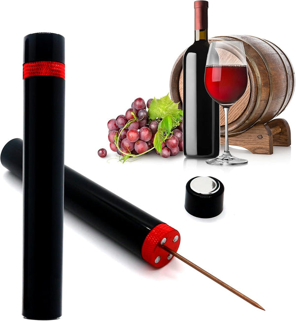 Mini Wine Opener | Portable Travel Air Pressure Pump Corkscrew | Quick Bottle Opening Design for Home, Party, Wine