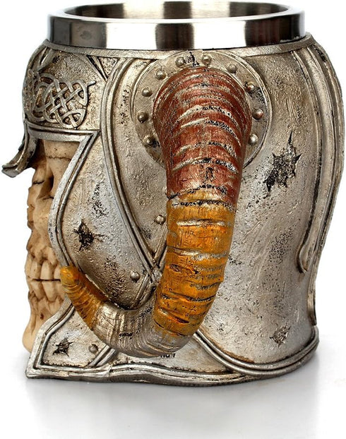 Stainless Steel Skull Mug, Viking Drinking Cup, Skeleton Beer Stein, Halloween Bar Drinkware Gift