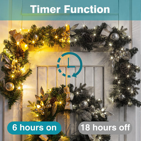 4 Pack 480LED 156Ft 8 Fairy Lights Battery Operated with Remote, Total Battery Powered String Lights with Timer, Modes