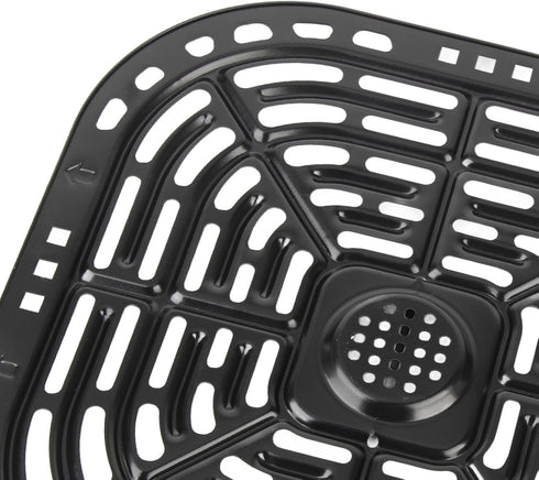 Air Fryer Grill Plate Replacement, Sturdy 304 Stainless Steel Grill Pan Tray with Rubber Feet, Nonstick Bottom Plate