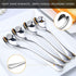 Heart Shaped Spoons Set of 4, 18/10 Stainless Steel Dessert and Ice Cream Spoons, 6.7 inches