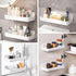 2-Pack CGBE Acrylic Shower Shelves, Large Capacity Adhesive Shower Shelf, No Drilling Adhesive Bathroom Shelf