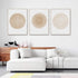 Mid Century Modern Wall Art Set, Boho Canvas Print - Abstract Geometric Scandinavian Painting for Decor