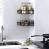 2 Pack Corner Shower Caddy, Adhesive Bathroom Shower Corner Organizer Shelf, No Drilling Rustproof Wall Mounted Shower