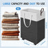 HomeHacks Large Rolling Laundry Hamper, Collapsible Basket on Wheels, Waterproof Clothes Hamper for Bathroom, Bedroom &