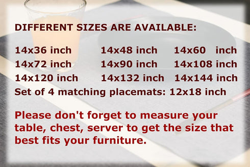 Akutana 90 inch, Grey Table Runner Outdoor Dresser Scarf, Waterproof Gray Coffee Table Runner, Long Dining Table