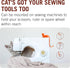 Monkey Business Ginger The Cat Tail Hook for Computer Screen, Decorative Desk Headphone Hanger for Accessories (White)