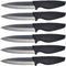 Steak Knives Set of 6 - Extremely Sharp Kitchen Ceramic Black Blade Knives