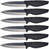 Steak Knives Set of 6 - Extremely Sharp Kitchen Ceramic Black Blade Knives