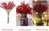 Artificial Red Berry 8 Pack Holly Red Christmas Berries Stems for Xmas Tree Decorations, Crafts, Thanksgiving Day