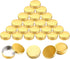 Foraineam 24 Pieces 4 oz Aluminum Round Tins, Golden Metal Storage Jars, Empty Spice Containers, Travel Tin Cans