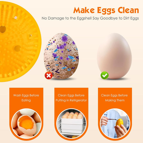 WAMEIJU 2 PCS Egg Washer for Fresh Eggs, Silicone Egg Brush Cleaner, Egg Cleaner Scrubber for Fresh Eggs, Reusable
