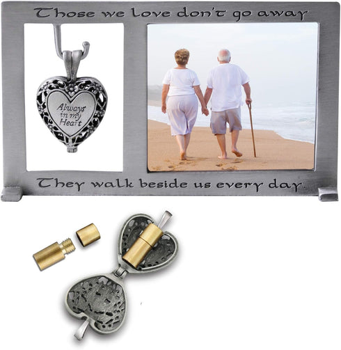 Those We Love Memorial Photo Frame with Vial for Ashes, Funeral Gift for Loss of Loved One, 2.5-inch by 2.25-inch