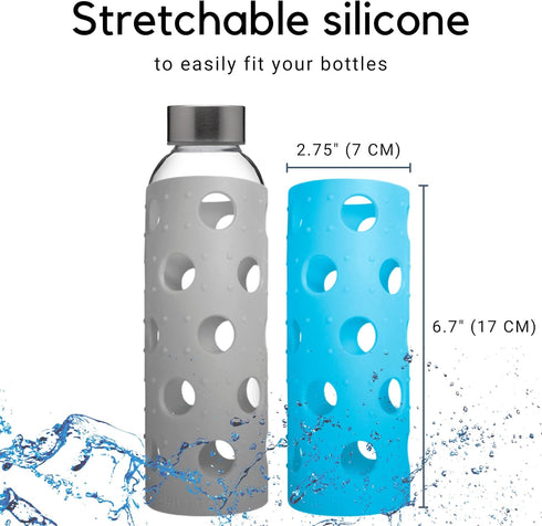 6-Pack Brieftons Silicone Sleeves: Insulated Anti-Slip Protection Covers, Ultra Thick & Durable, Better Than Neoprene