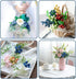 HUIANER 4pcs Artificial Blueberry with Stems, Lifelike Fruits for Valentine's Day DIY Bridal Bouquet Home Decoration