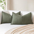 Pack 2 12 20 Inch OTOSTAR of Soft Linen Decorative Throw Pillow Covers x Solid Farmhouse Pillowcases Boho Accent Pillow