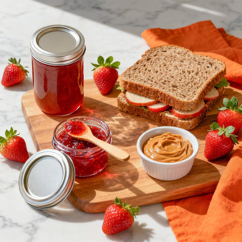 4oz 16PCS, ComSaf Mini Mason Jars Bulk Regular Mouth Mason Jar with Lids and Seal Bands, Small Glass Canning Jar