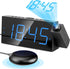 Mesqool Projection Alarm Clock - Loud Vibrating Alarm Clock for Heavy Sleepers with USB Charging Port