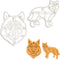 Set of 2 Wolf Cookie Cutters, Designs: Face and Body, 2 Pieces - Bakerlogy