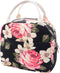 EurCross Floral Canvas Compact Lunch Bag for Women, Trendy and Practical Bento Box Tote