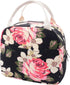 EurCross Floral Canvas Compact Lunch Bag for Women, Trendy and Practical Bento Box Tote
