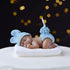 iLikePar Birthday Candle Brown Sleeping Baby Cake Topper Candle for Party, Baby Shower, and Wedding (Blue)