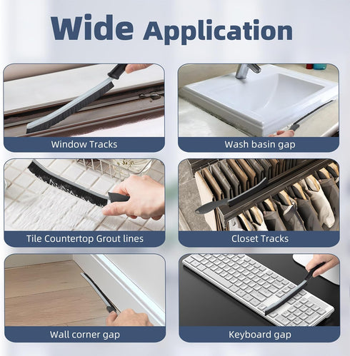 Hard Bristle Crevice Cleaning Brush: Multifunctional Gap Cleaning Tools for Kitchen, Bathroom, and Vehicle