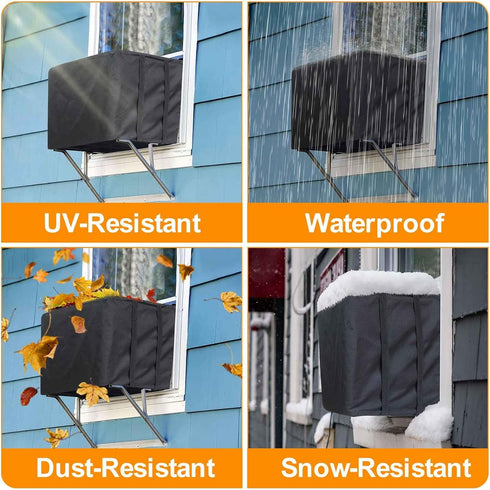Demao AC Covers for Outside, Heavy Duty Waterproof Dustproof Window AC Cover, 600D Oxford, 21Wx15.8Dx15H