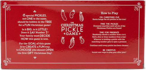 DEMDACO Pickle Festive Green Glass Christmas Decorative Hanging Ornaments - 4 x 2 Game