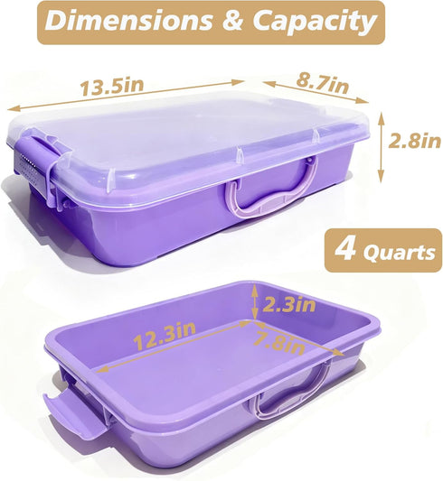 SailStart 4 (3.8L) 3 Pack, Qt Sensory Bin With Lid - Stackable Storage Sensory Bins with Lids, Portable Sandbox