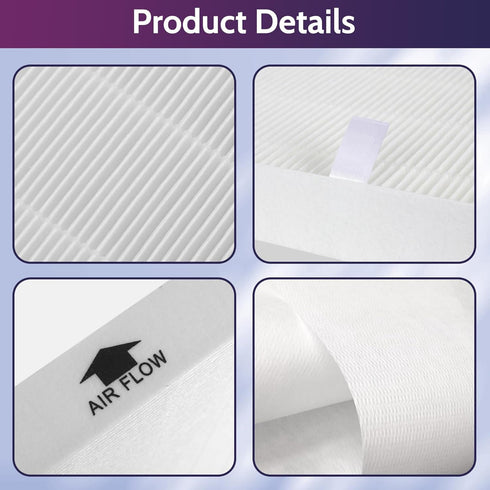 C545 Replacement Filter, Compatible with Winix C545 Air Purifier, Part 1712-0096-00, 2 HEPA Filters and 8 Activated
