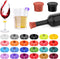 Lasiyanor 26Pcs Wine Glass Charms - Silicone Drink Markers with Bottle Stopper for Parties