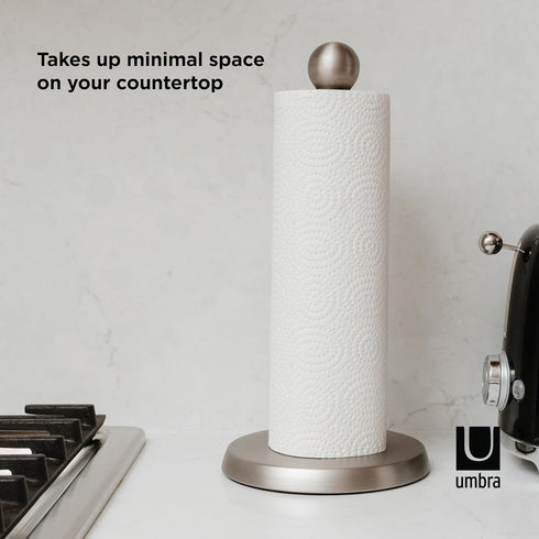 Sleek Nickel Umbra Teardrop Paper Towel Holder - Modern Kitchen Essential