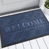 Yimobra Welcome Door Mat - Heavy Duty Sturdy Front Door Mat, Non Slip, Fade Resistant, Easy Clean, 29.5 x 17 Inch, Blue