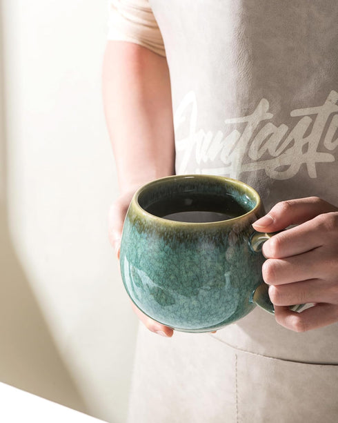 Set 4- 20 Oz Large Coffee Mugs of Ceramic Jumbo Mugs with Handle for Latte, Cereal, Tea, Cocoa, Milk, Thanksgiving