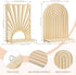 2 Tatuo Pieces Boho Wall Shelf Decor Floating Shelves for Wall Wooden Hanging Holder for Living Room Bathroom Bedroom