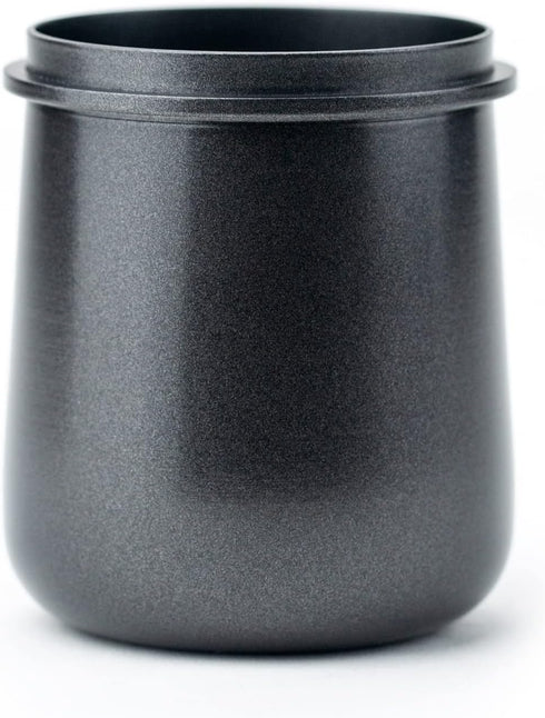 Black 58mm Dosing Cup, 100% Stainless Steel Espresso Coffee Dosing Cup, Crema Coffee Products