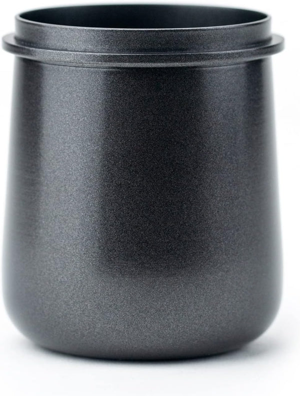 Black 58mm Dosing Cup, 100% Stainless Steel Espresso Coffee Dosing Cup, Crema Coffee Products