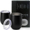 Double-Wall Insulated Whiskey Glass, 12 oz Stemless Nosing Stainless Steel Whisky Glass, Pack of 2