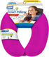 Cloudz Dual Comfort Microbead Airplane Travel Neck Pillow, Bright Pink, Soft Plush & Cool Spandex
