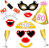 Konsait 80th Birthday Photo Booth Props, 48 Count Funny Party Props Kit for Man Woman 80th Birthday Decorations