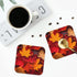 Nameapo Set 6 Autumn Fall Leaves Coasters for Drinks Leather Coasters of for Coffee Table for Housewarming Kitchen Bar